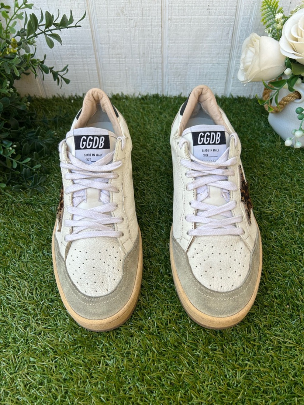 Golden Goose Ball Star with leopard print pony skin star and black heel tab 37 - Picture 8 of 17